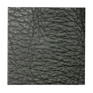 Black Leather Effect Tile