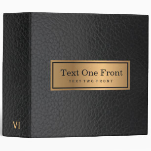 Black Leather & Gold Frame Binder