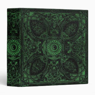 Black Leather Green Vintage Witch Book of Shadows Binder