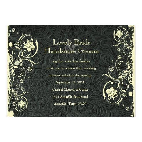 Leather And Lace Wedding Invitations &amp; Announcements | Zazzle CA