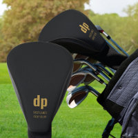 Black Leather Look Monogram and Personalized Name