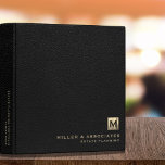 Black Leather Luxury Gold Estate Planning Binder<br><div class="desc">Designed for Estate Planners and Law and Legal firms. This binder is ideal for organizing your client's portfolio information.</div>