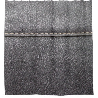 Black leather stitched with white stitching