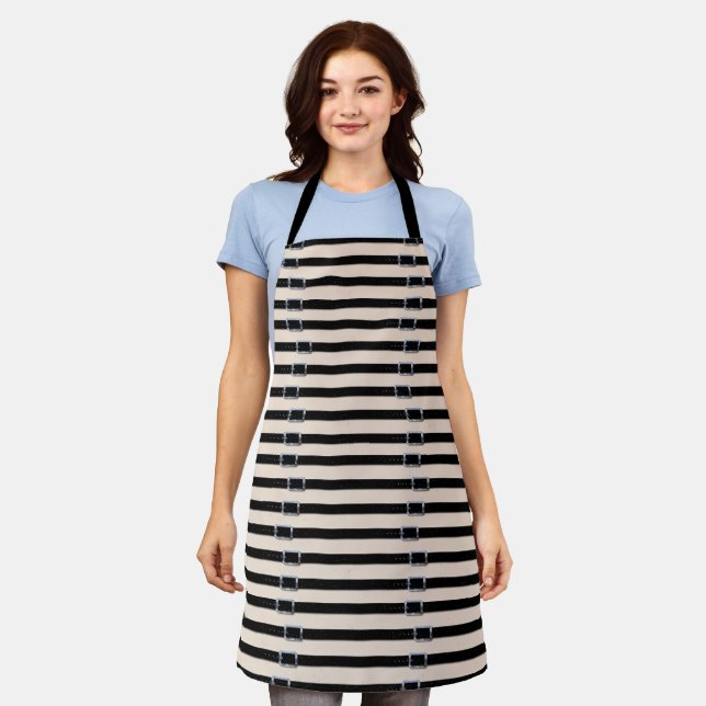 Black Leather Straps Apron (Worn)