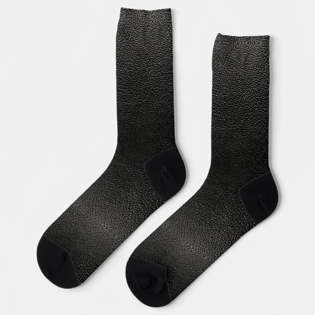 BLACK LEATHER STYLE SOCKS (Left)