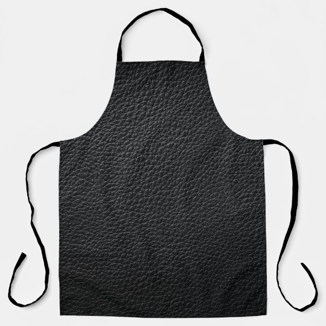 Black leather texture and backgroundleather,textur apron (Front)