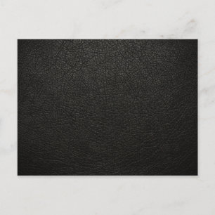 Black Leather Texture Background Postcard