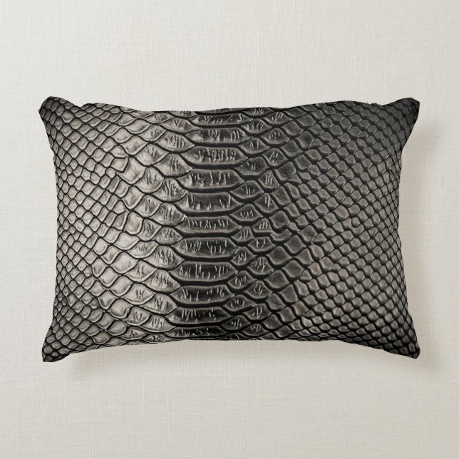 Black leather texture, background use. accent pillow (Front)