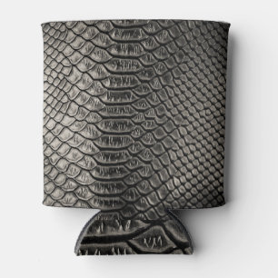 Black leather texture, background use. can cooler