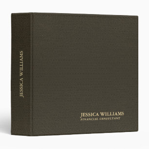 Black leather Texture Gold Typography Binder