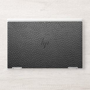 Black Leather Texture HP Laptop Skin
