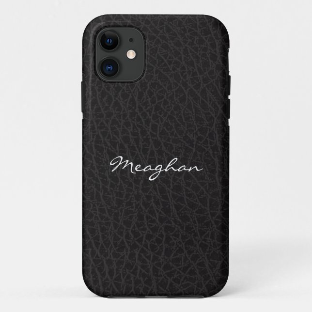 Black Leather Texture iPhone 5 Cover (Back)
