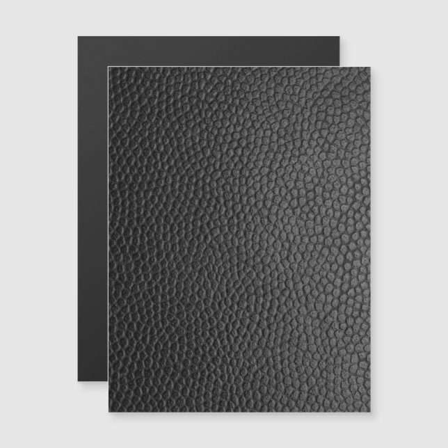 Black Leather Texture Magnetic Invitation (Front/Back)