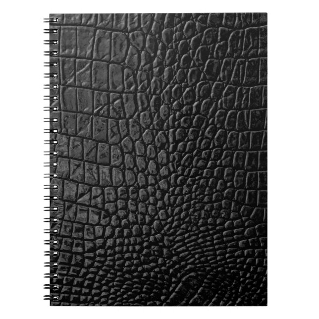 Black leather texture notebook (Front)