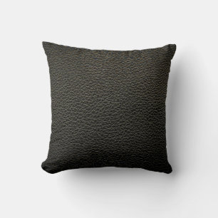 Black leather texture or background. abstract,anim throw pillow