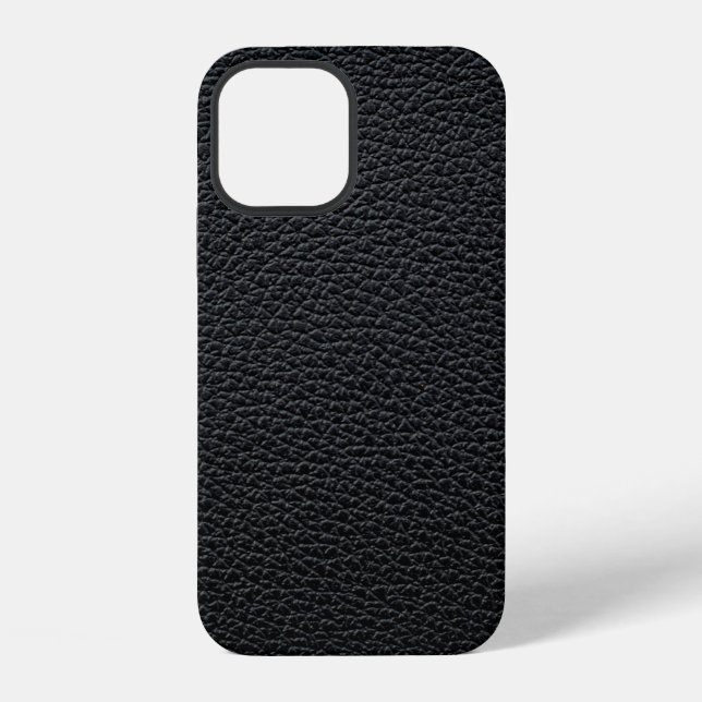 Black leather texture or background. leather,textu iPhone case (Back)