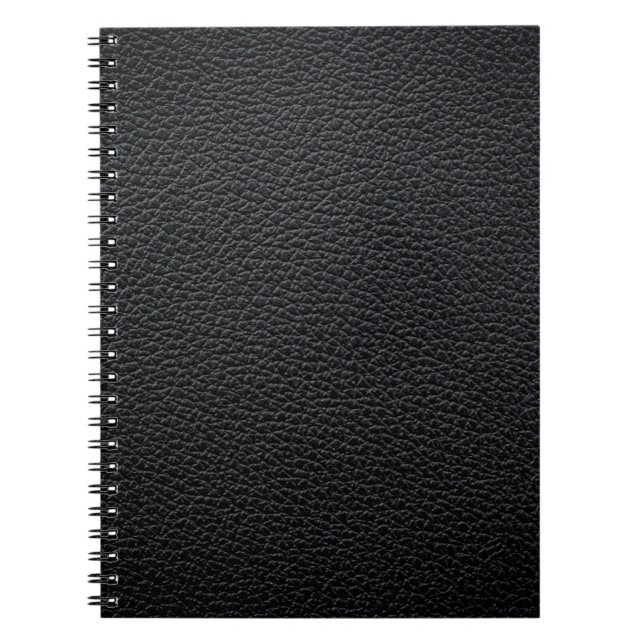 Black leather texture or background. leather,textu notebook (Front)