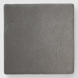 Black Leather Texture Stone Coaster