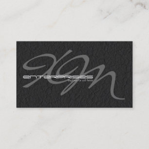 Black Leather Textured Business Card