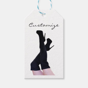 Black Leather Thigh-high Boots Thunder_Cove Gift Tags