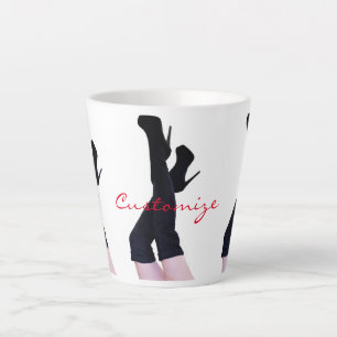 Black Leather Thigh-high Boots Thunder_Cove Latte Mug