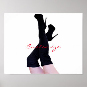 Black Leather Thigh-high Boots Thunder_Cove Poster