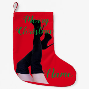 Black Leather Thigh-high Boots Thunder_Cove Small Christmas Stocking