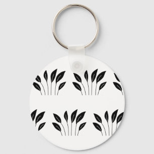black leaves design line art coffee mug keychain