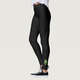 Black Leggings - Small Alien Fire It up at ankle