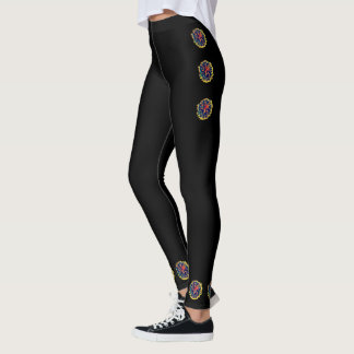 Black leggings with beautiful floral design