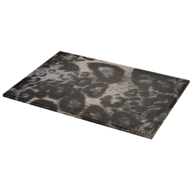 BLACK LEOPARD PRINT CUTTING BOARD (Corner)