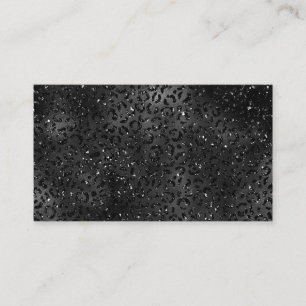 Black Leopard Print Luxury Fashion Business Design Card