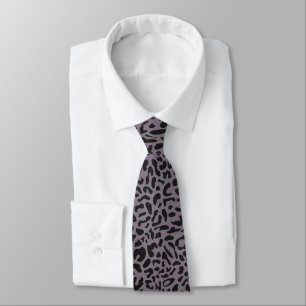Black Leopard Spots Neck Tie