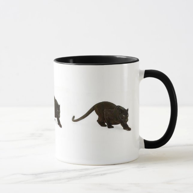 Black Leopard stalking, Black Leopard stalking,... Mug (Right)