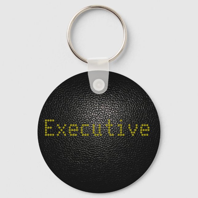 black lether imitation keychain (Front)