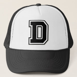 Black Letter "D" Monogram Trucker Hat