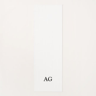 Black Letter Monogrammed Initial Yoga Mat