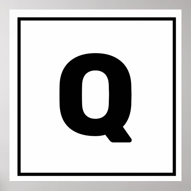 Black letter Q Poster (Front)