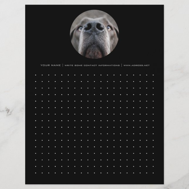 Black Letterhead Dot Grid (Front)
