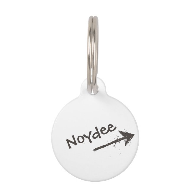 Black Lettering and Arrow on your ID tag (Front)