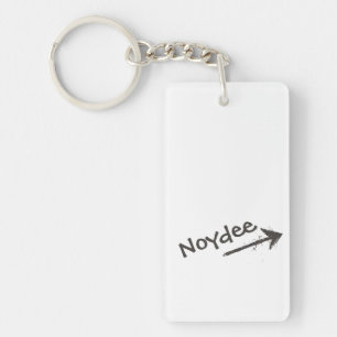 Black Lettering and Arrow on your Keychain