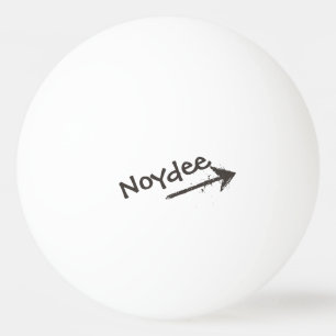 Black Lettering and Arrow on your Ping Pong Ball