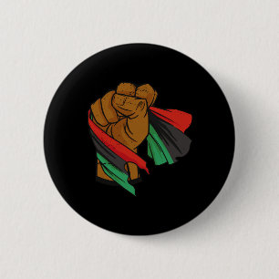 Black Liberation Flag Juneteenth Pan African Unia  2 Inch Round Button