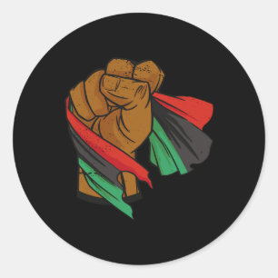 Black Liberation Flag Juneteenth Pan African Unia  Classic Round Sticker