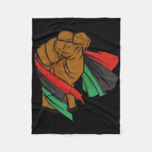 Black Liberation Flag Juneteenth Pan African Unia  Fleece Blanket
