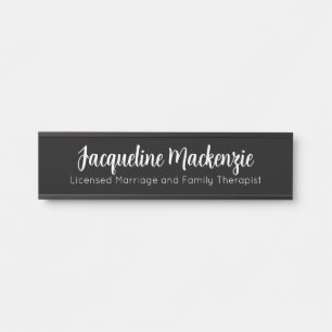 Black Licensed Marriage and Family Therapist LMFT Door Sign