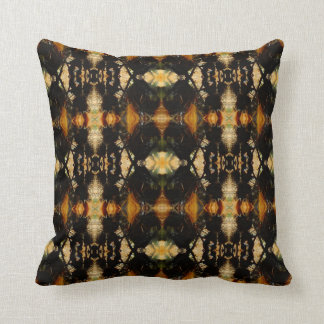 Black light brown tan pattern throw pillow