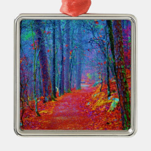Black Light Forest Oil Painting Ornament