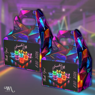 Black Light Neon Birthday Jelly Shots Favor Box