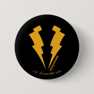 Black Lightning Bolts Graphic 2 Inch Round Button